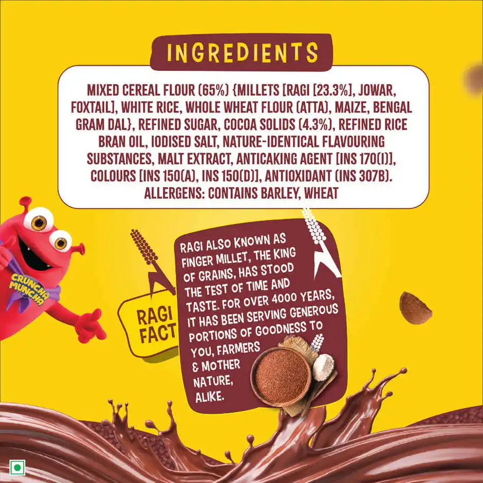 Tata Soulfull Ragi Bites No Maida Choco, Yummy Chocolatey, 7 Grains, Breakfast Cereals