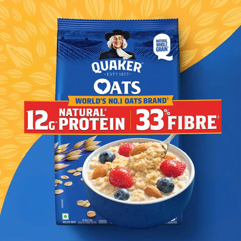 Quaker Rolled Instant Oats High Protein Breakfast Cereal