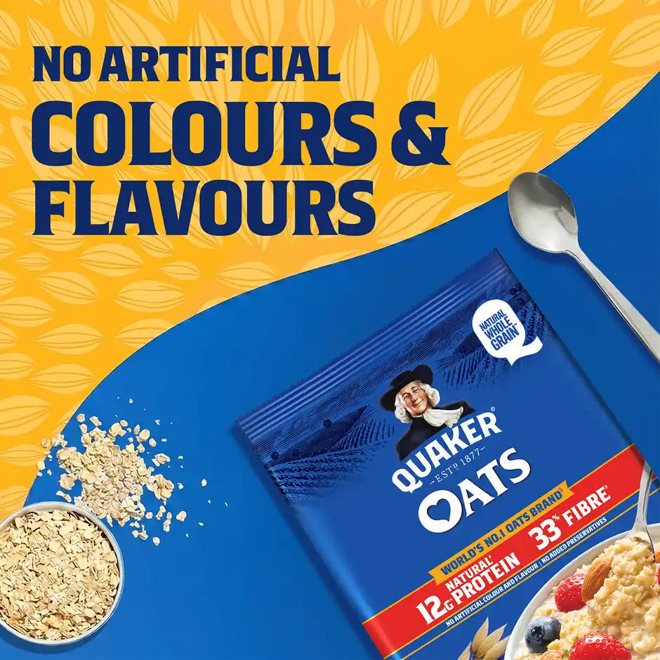 Quaker Rolled Instant Oats High Protein Breakfast Cereal