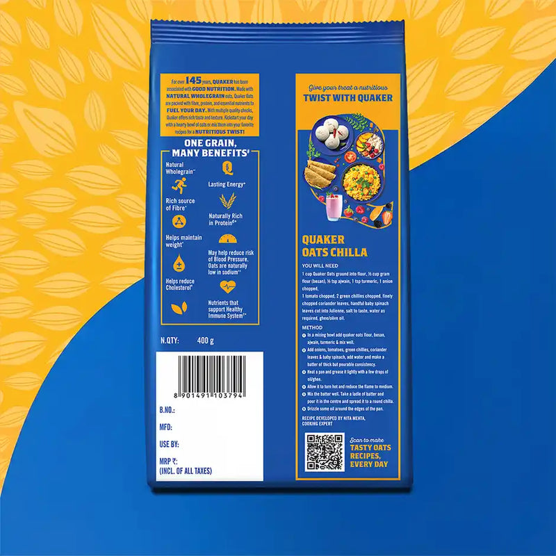 Quaker Rolled Instant Oats High Protein Breakfast Cereal