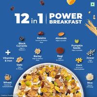 Kellogg's Muesli 0% Added Sugar 12 in 1 Power Breakfast High Protein No Maida No Palm Oil