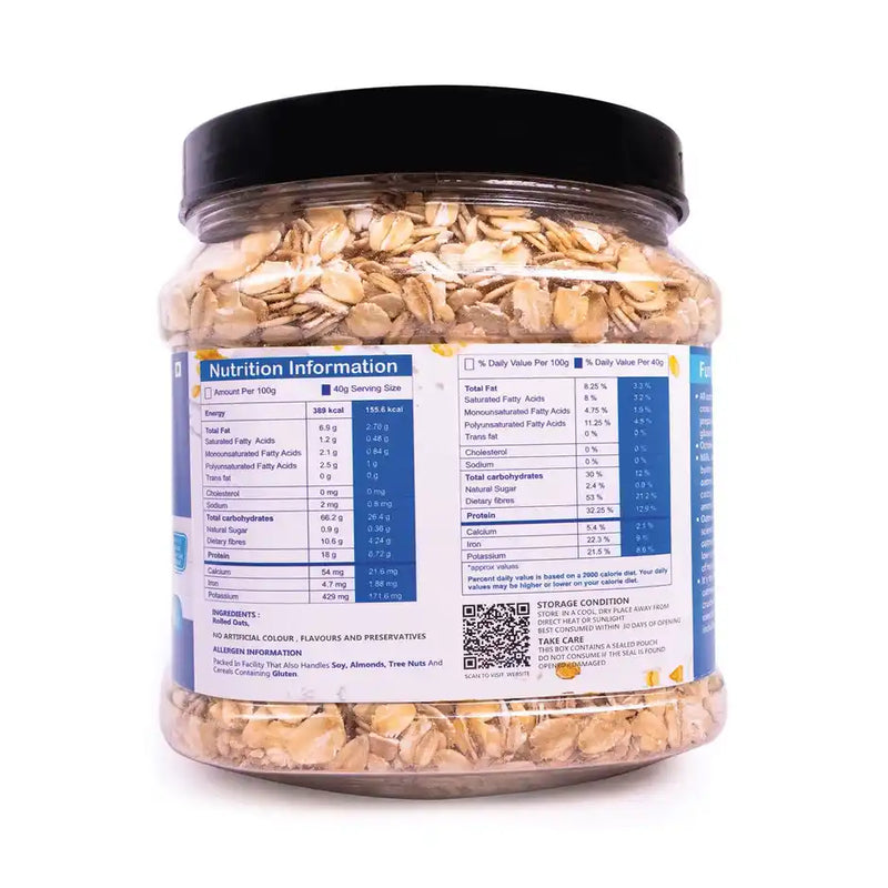 Unifit Rolled Oats Pure Wholegrain High Fiber and Protein Healthy Breakfast Cereal