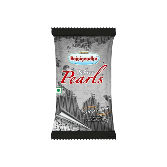 RajniGandha Silver Pearls Silver Coated Elaichi Mouth Freshener