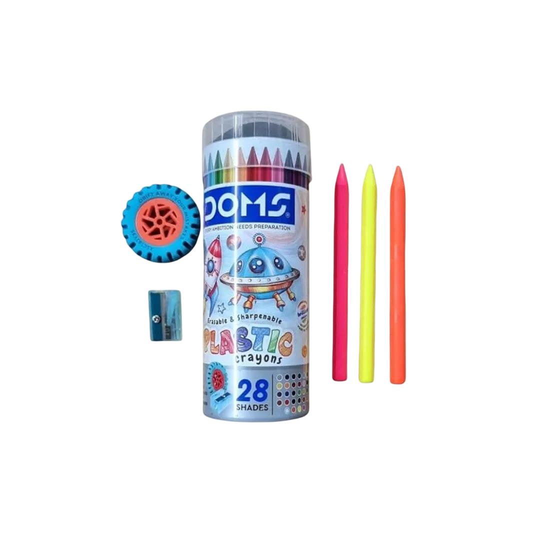 Doms Round Plastic Crayons – 17Mins