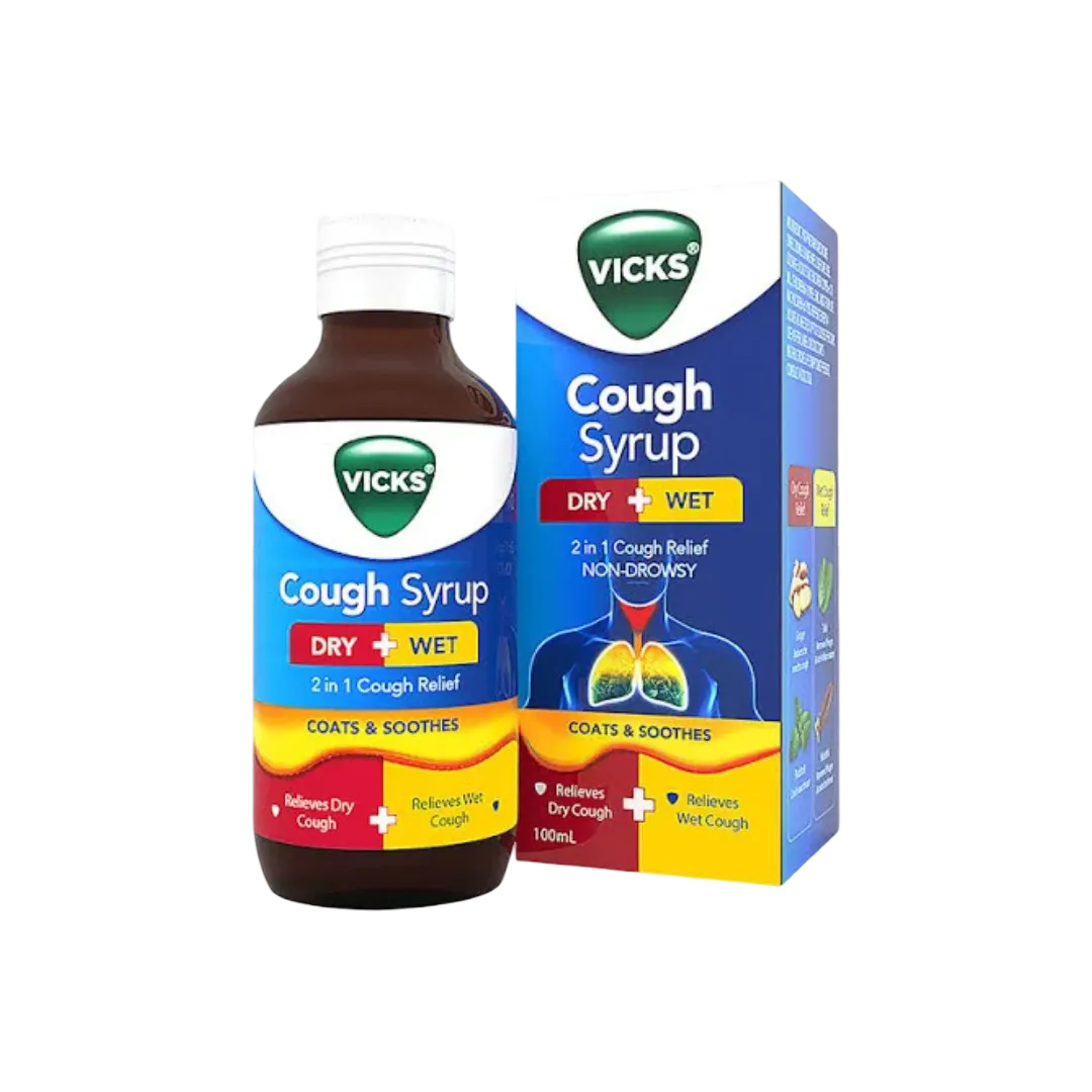 Vicks Dry And Wet Cough Relief Syrup