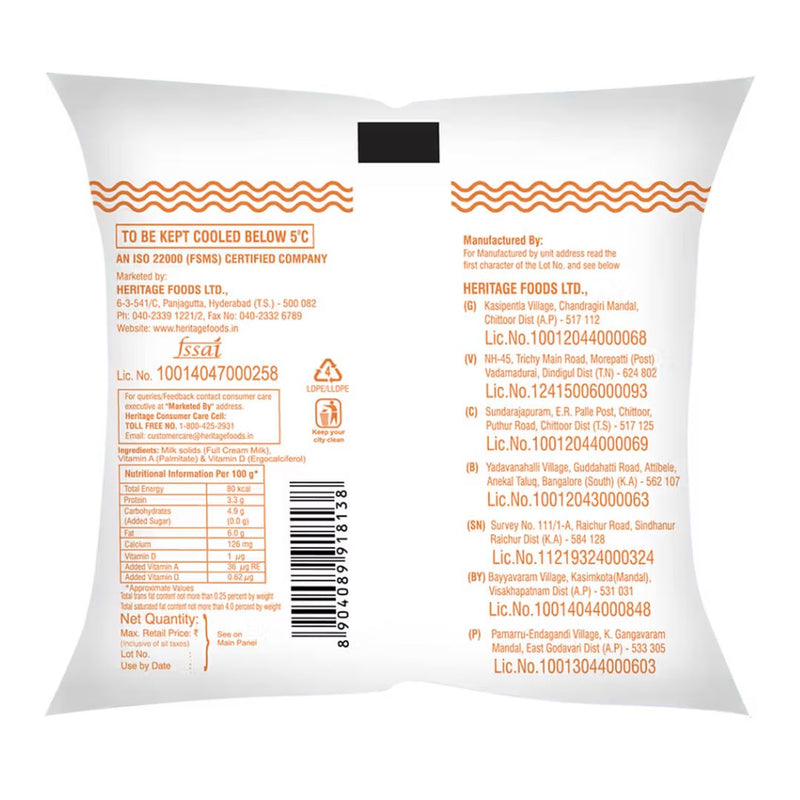 Heritage  full cream Milk