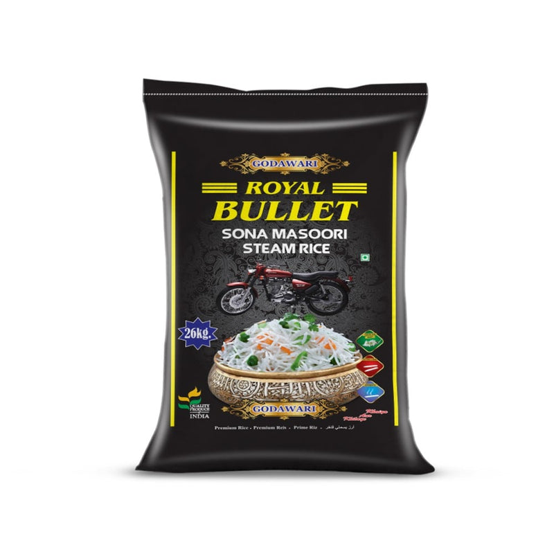 Royal Bullet Steam Sonamasuri Rice (Medium Grain)