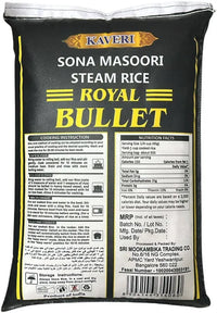 Royal Bullet Steam Sonamasuri Rice (Medium Grain)