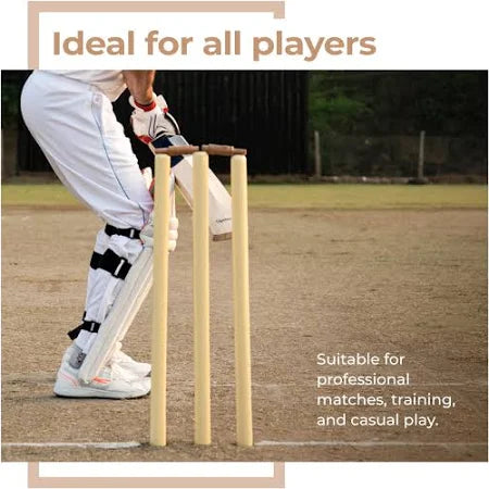 Zike Wooden Cricket Stumps with Bails