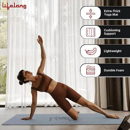 Lifelong EVA Anti-Slip Yoga Mat (Grey)