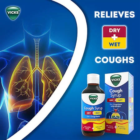 Vicks Dry And Wet Cough Relief Syrup