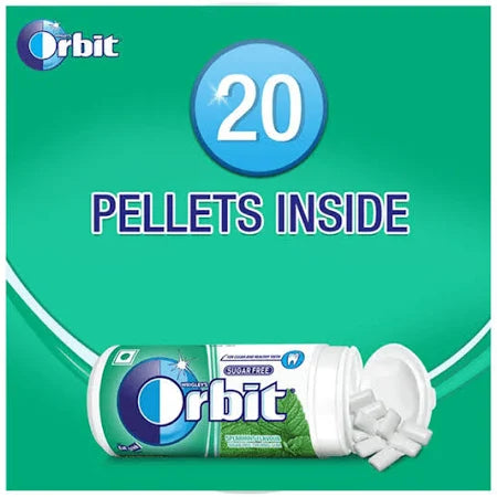 Orbit Spearmint Flavour Sugar Free Chewing Gum
