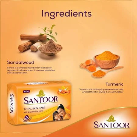 Santoor Skin Moisturising Sandal & Turmeric Soap