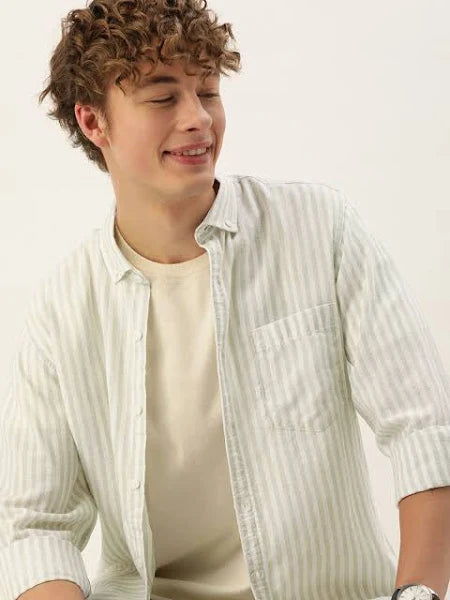 Mast & Harbour Men's Striped Casual Shirt