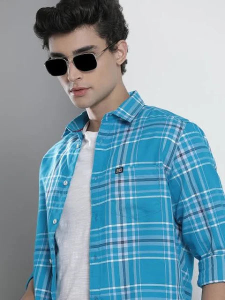 The Indian Garage Co. Men's Checkered Slim Fit Shirt
