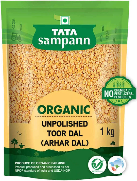 Tata Sampann Organic Unpolished Toor Dal (Arhar Dal)