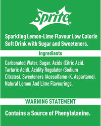Sprite Lemon-Lime Sparkling Soft Drink Pet Bottle 750ml