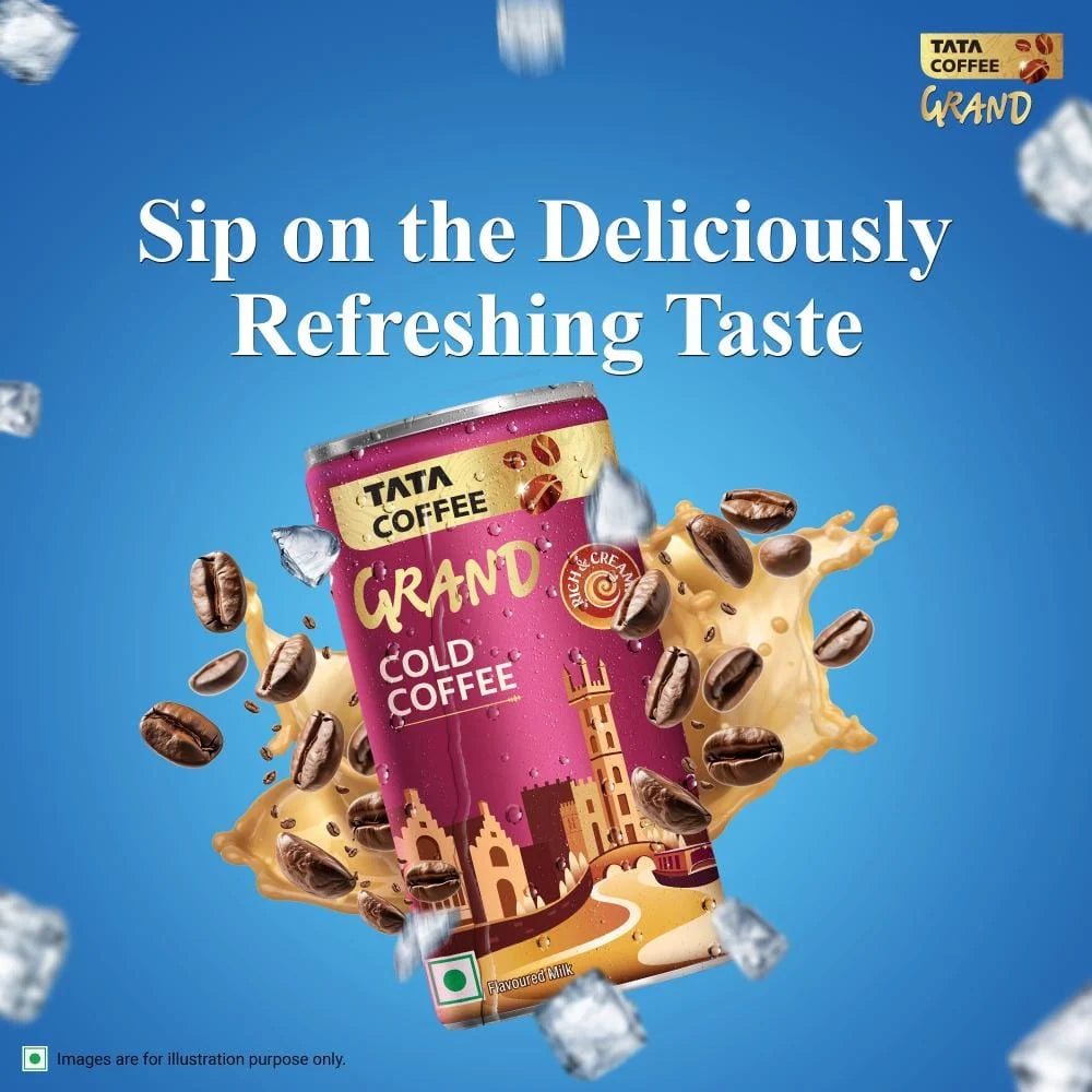 Tata Coffee Grand Ready To Drink Cold Coffee, Belgian Chocolate, Flavoured Milk